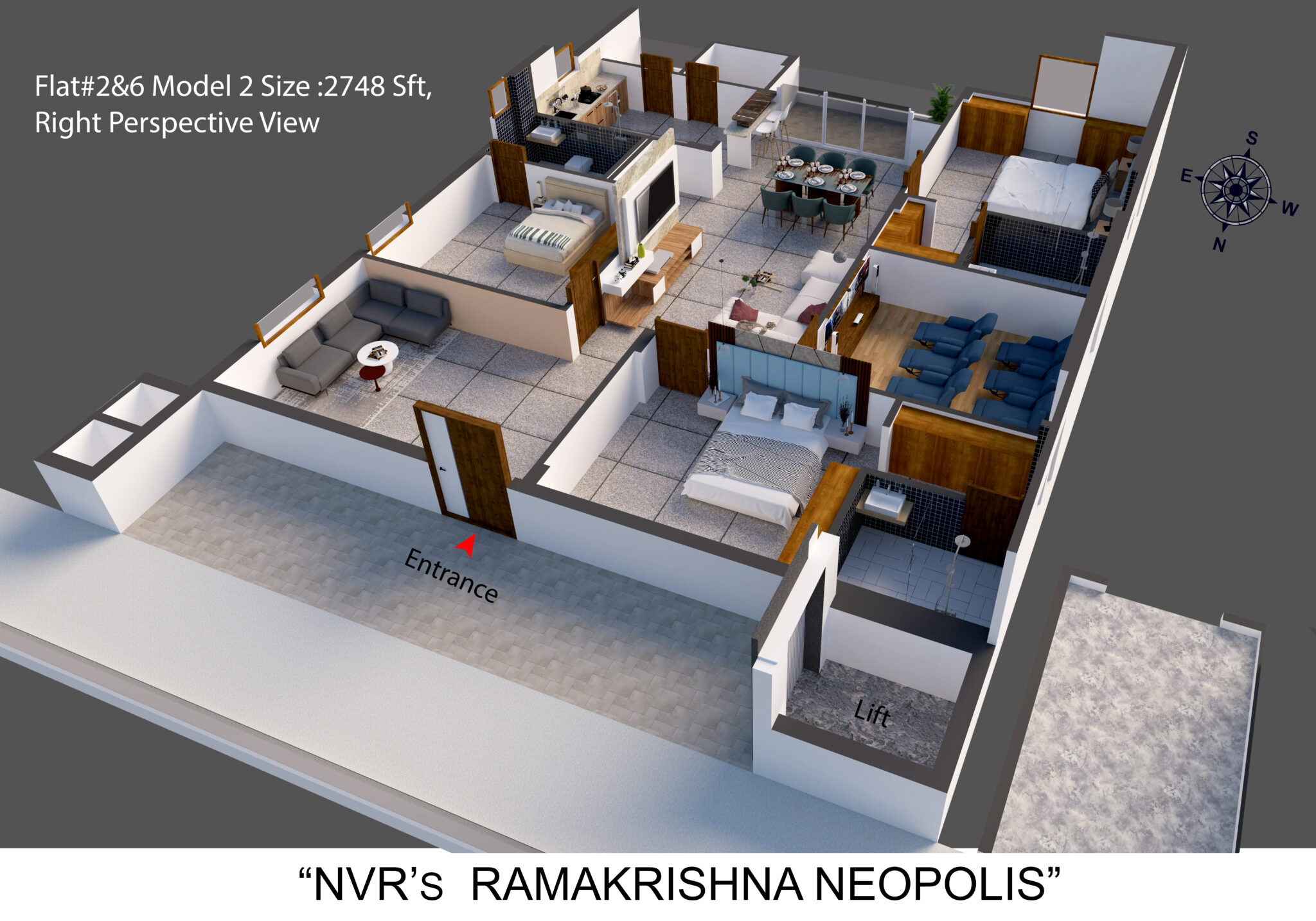 Flat-2,6 Right View