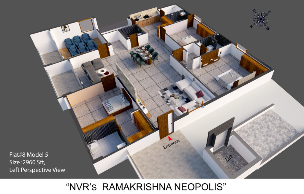 Flat-8 Left View